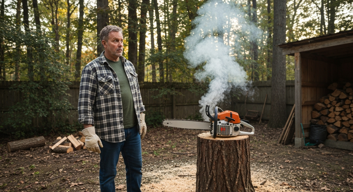 Why is my chainsaw smoking?