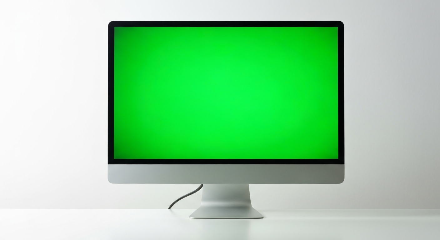 Why is my computer monitor green?
