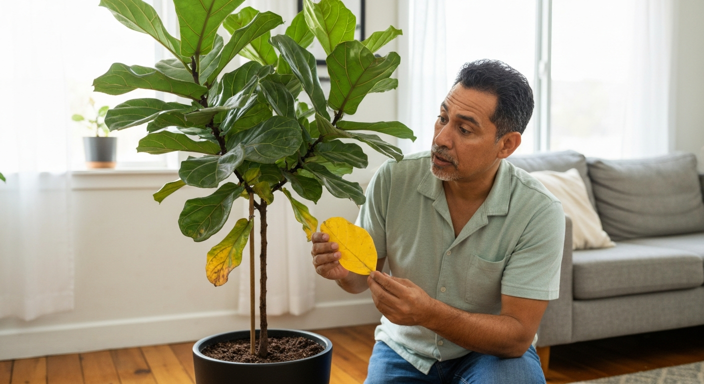 Why is my fig tree leaves turning yellow?