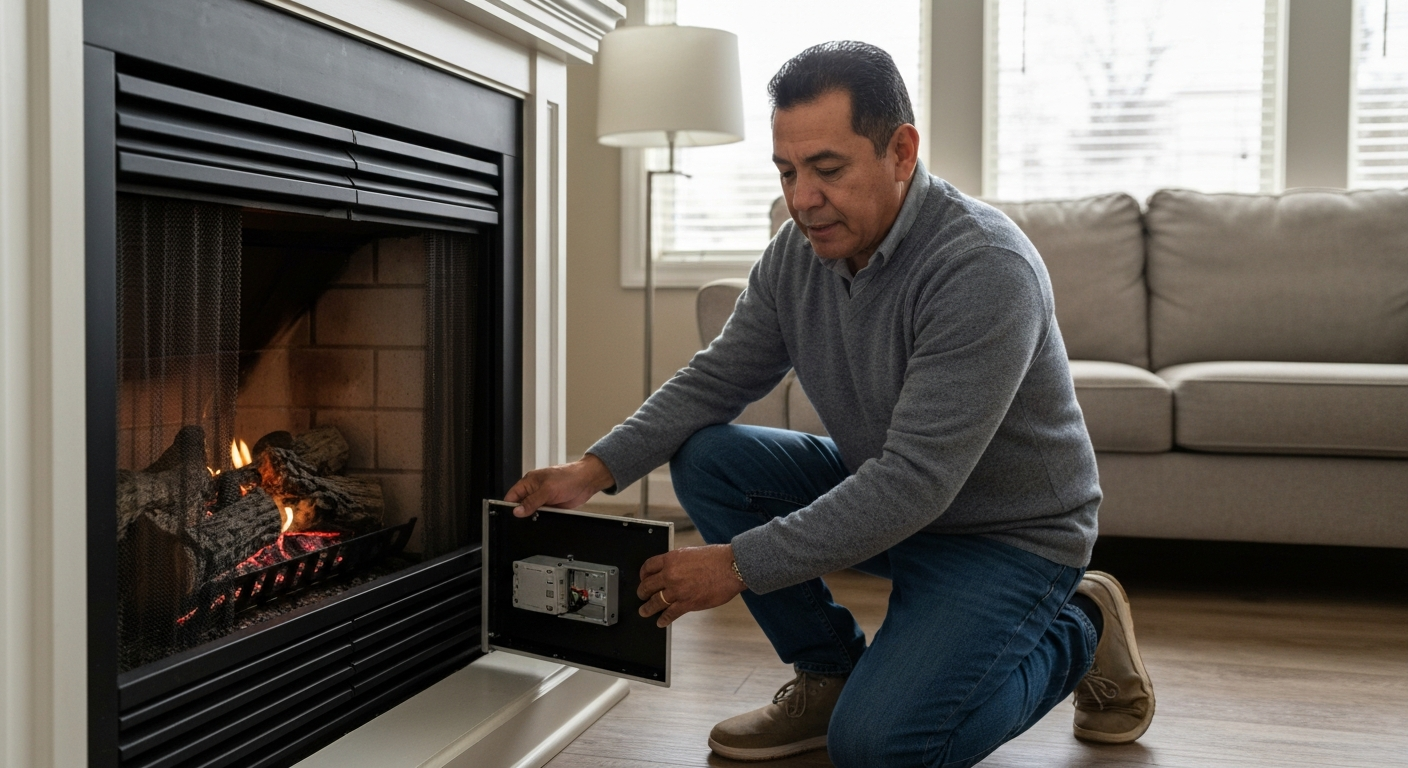 Why is my gas fireplace beeping?
