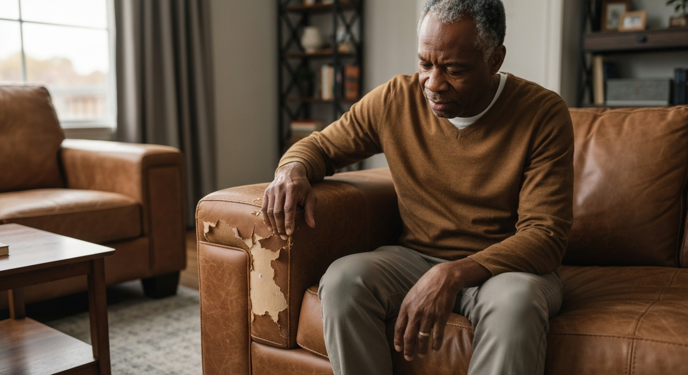 Why is my leather couch peeling?