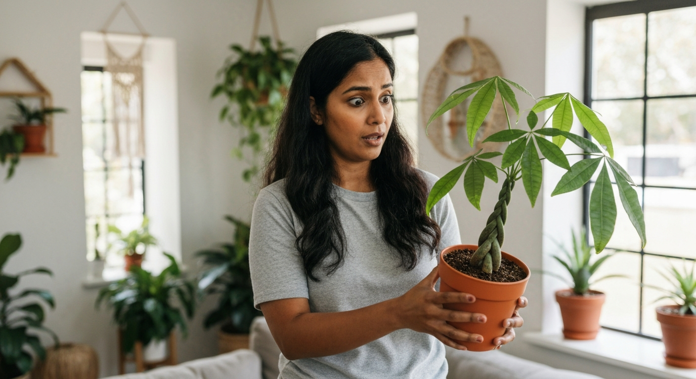 Why is my money tree leaves curling?