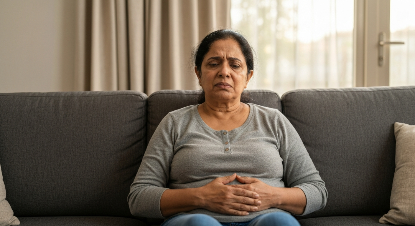 Why is my stomach hard when i press on it?
