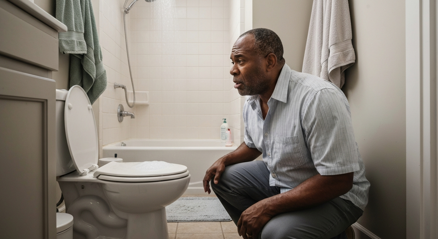Why is my toilet bubbling when i shower?