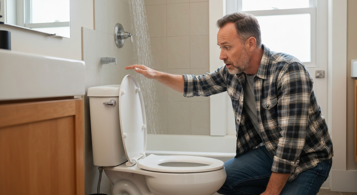 Why is my toilet bubbling when the shower is running?