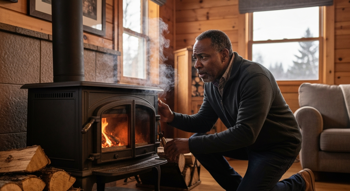 Why is my wood stove smoking?