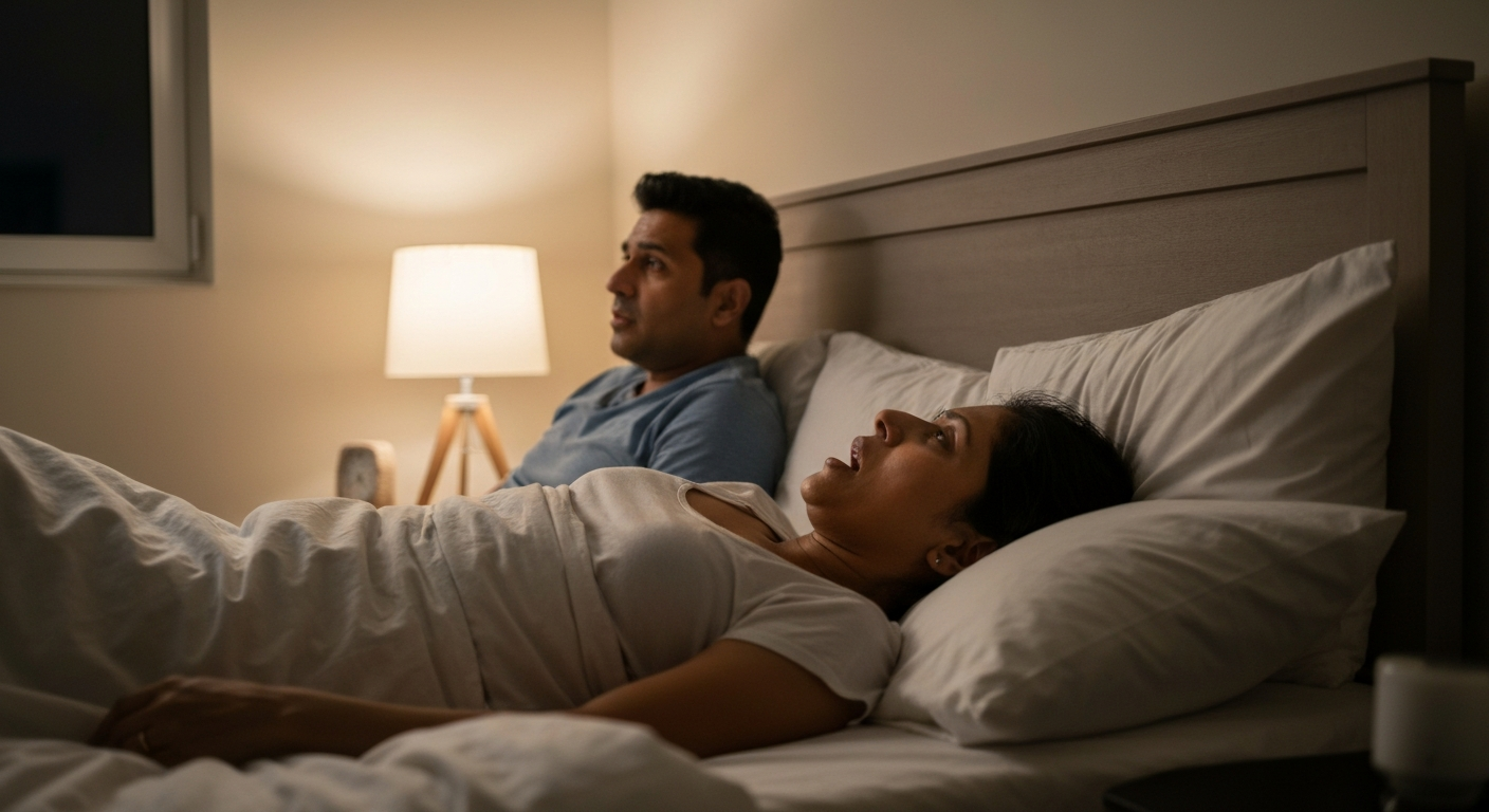 Wife suddenly started snoring?